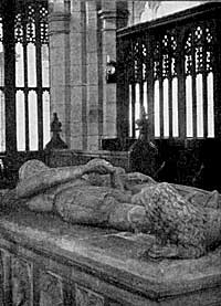 Tomb of Sir Sampson de Strelley and his wife. Strelley Church.