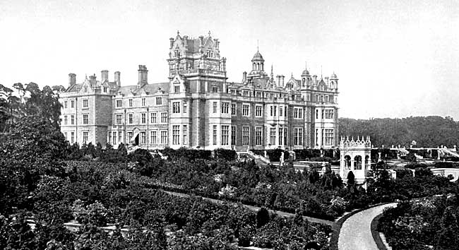 The south front of Thoresby Hall, c.1900.