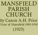 Mansfield Parish Church by Canon A. H. Prior (1925)
