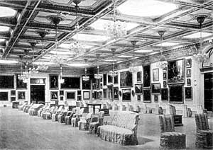 Picture Gallery at Welbeck Abbey, c.1900.