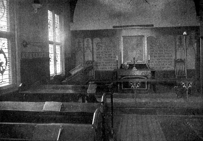THE OLD AUDIT ROOM. NOW CONVERTED INTO CHAPEL FOR DAILY SERVICE.