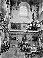 The Great Hall at Wollaton Hall, pictured in the early 20th century.